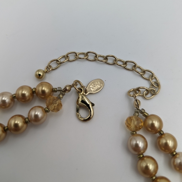 Joan Rivers MOP Gold Bead Glass Starlet Necklace - Picture 4 of 7